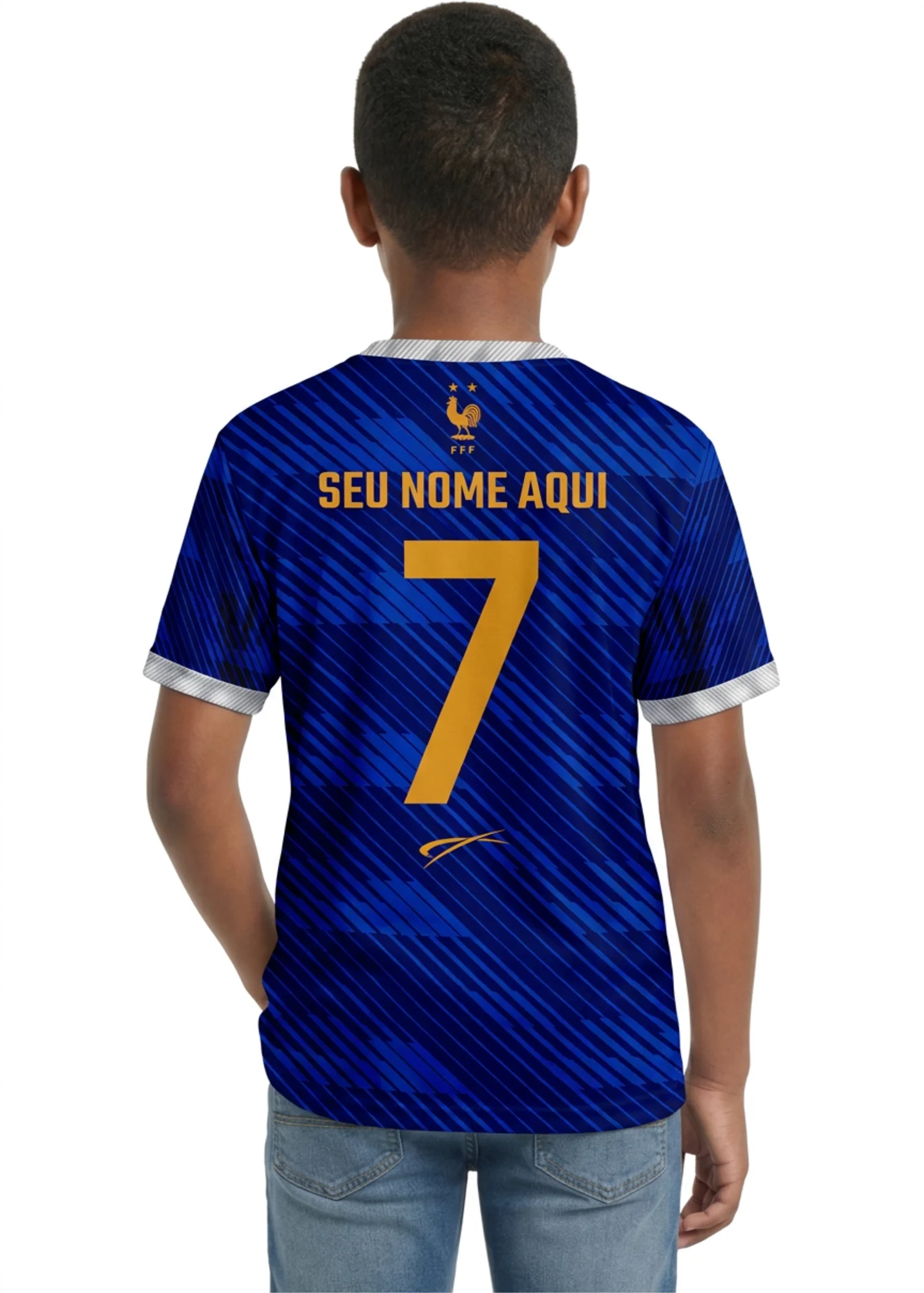 Camisa da França - Infantil - Azul escuro