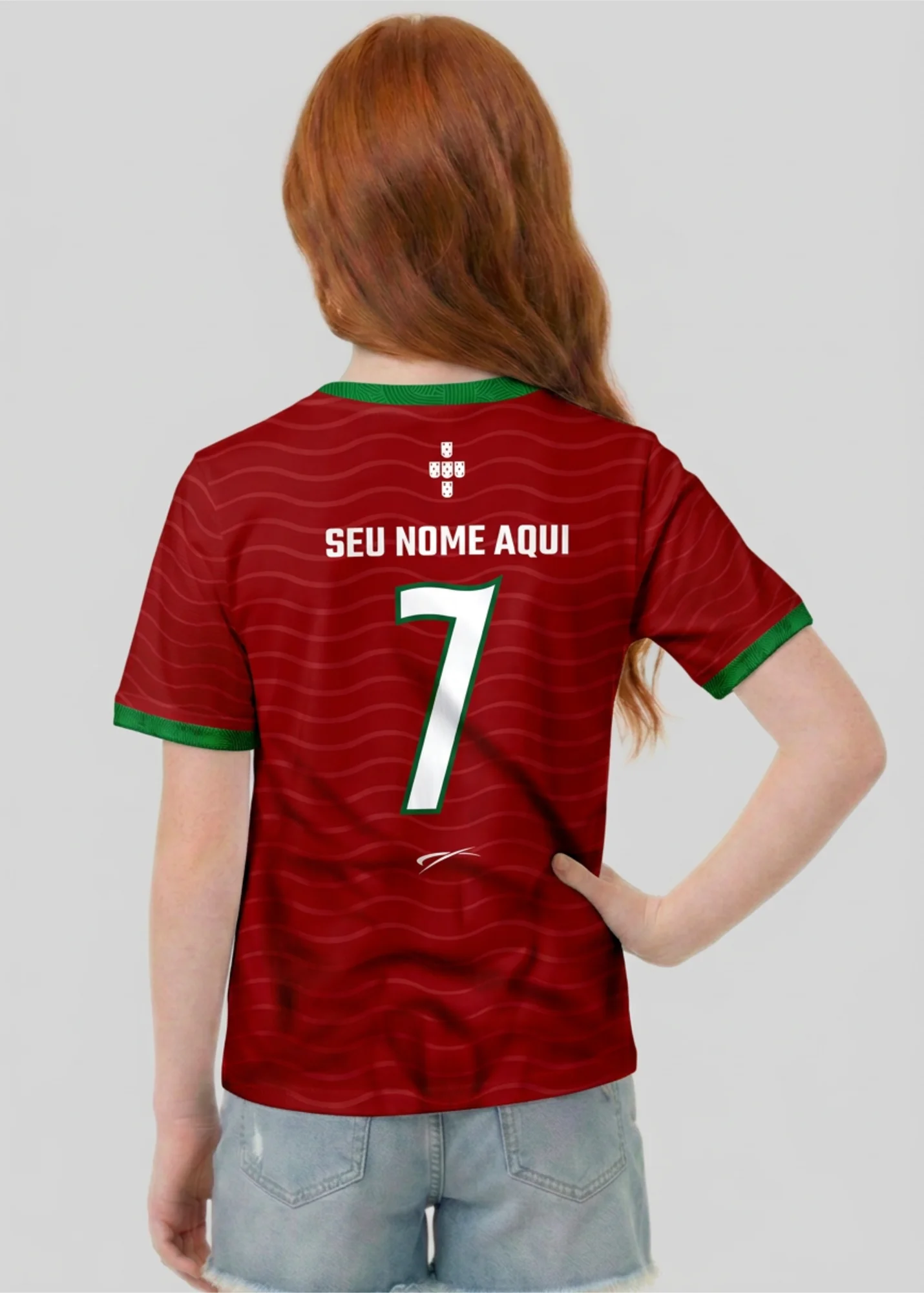 Camisa de Portugal - Infantil - Vermelho